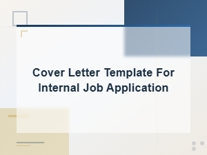 Cover Letter Template for Internal Job Application