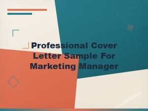 Professional Cover Letter Sample for Marketing Manager | Free Templates & Tips